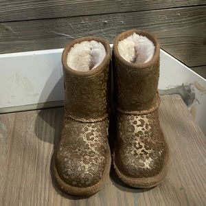 Girls size 11 kids cheetah print Uggs